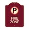 Signmission Designer Series No Parking, Burgundy Heavy-Gauge Aluminum Sign, 24" x 18", BU-1824-24653 A-DES-BU-1824-24653 - alternate 1